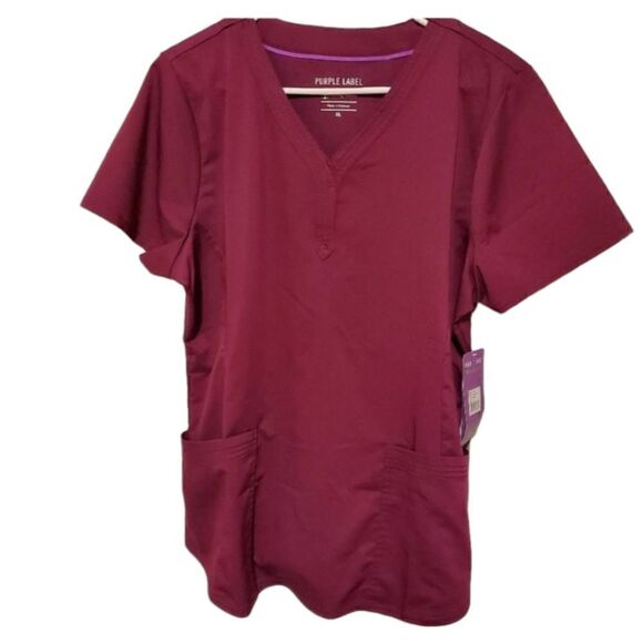 NWT The Purple Label Jane Top Scrubs Size XL - Picture 1 of 7